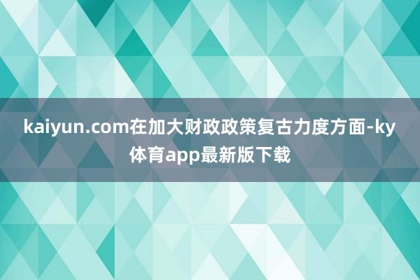 kaiyun.com在加大财政政策复古力度方面-ky体育app最新版下载