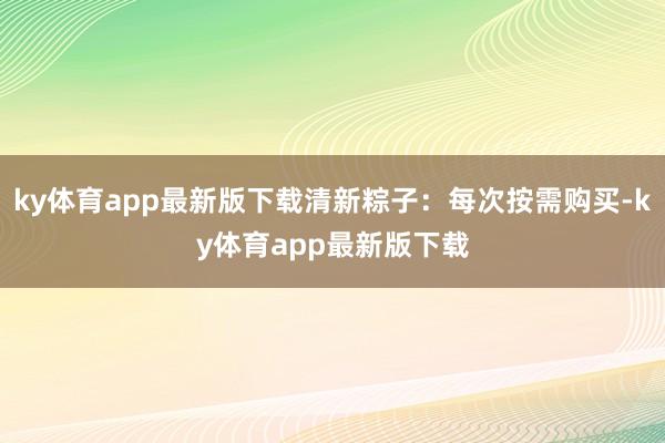 ky体育app最新版下载清新粽子：每次按需购买-ky体育app最新版下载