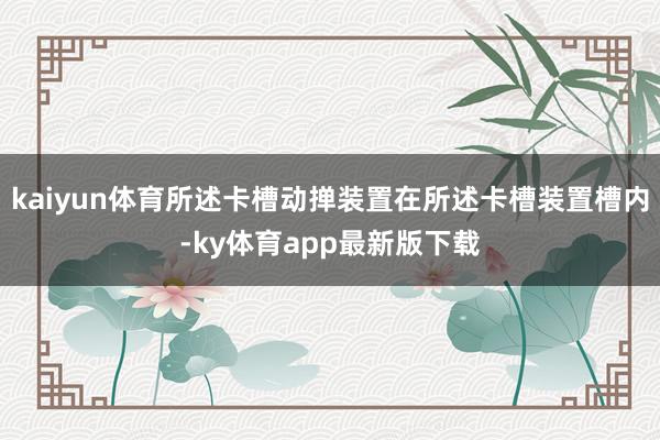 kaiyun体育所述卡槽动掸装置在所述卡槽装置槽内-ky体育app最新版下载