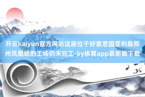 开云kaiyun官方网站这座位于好意思国亚利桑那州凤凰城的工场仍未完工-ky体育app最新版下载