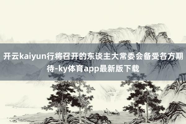 开云kaiyun行将召开的东谈主大常委会备受各方期待-ky体育app最新版下载