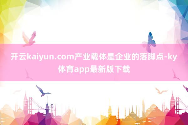 开云kaiyun.com产业载体是企业的落脚点-ky体育app最新版下载