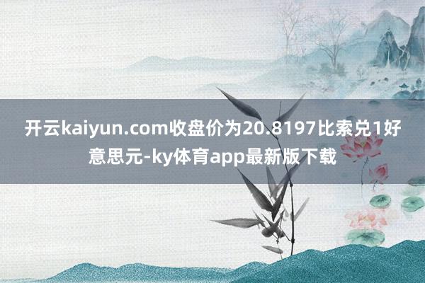 开云kaiyun.com收盘价为20.8197比索兑1好意思元-ky体育app最新版下载